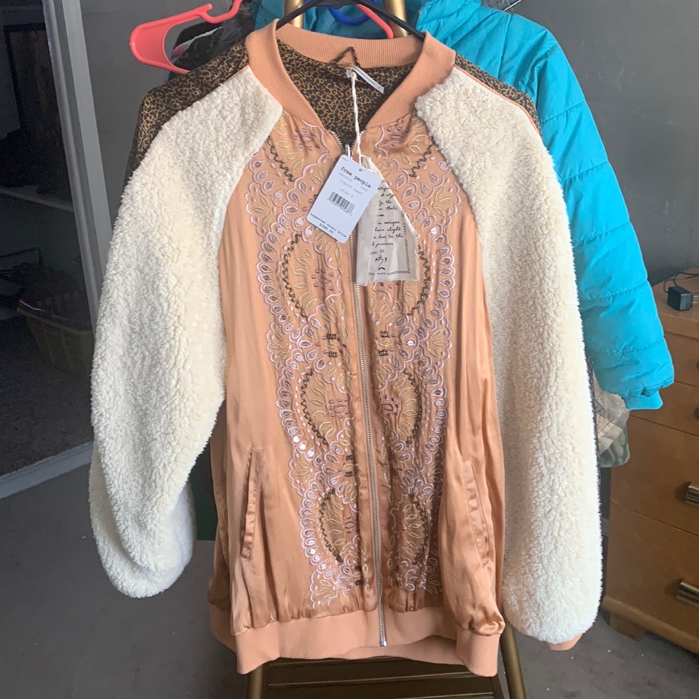 Free People Wicked Games Reversible Bomber Jacket